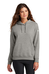 Nike Ladies Club Fleece Sleeve Swoosh Pullover Hoodie