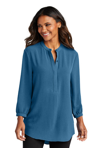 Port Authority® Ladies 3/4-Sleeve Textured Crepe Tunic