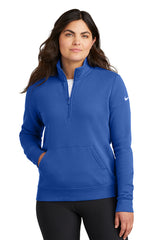 Nike Ladies Club Fleece Sleeve Swoosh 1/2-Zip